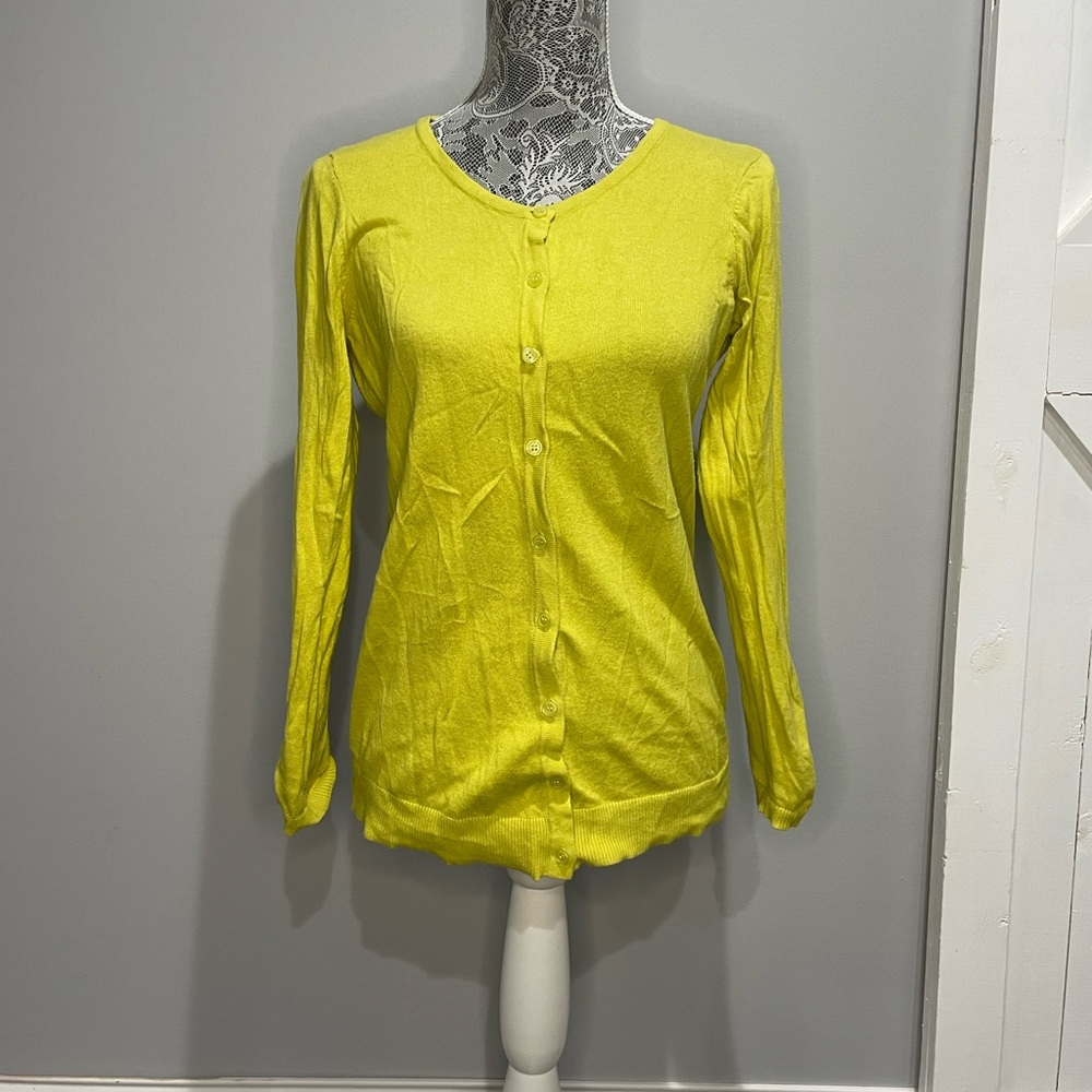 The Limited Yellow Long Sleeve Fitted Cardigan
